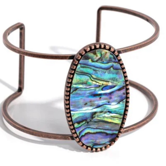 Paparazzi Jewelry - 🐚💎🐚 “ENIGMATIC ENERGY” FAUX ABALONE SHELL CUFF COPPER BRACELET ~ PAPARAZZI❗️